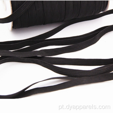 Elastic preto e branco de 5 mm para roupas